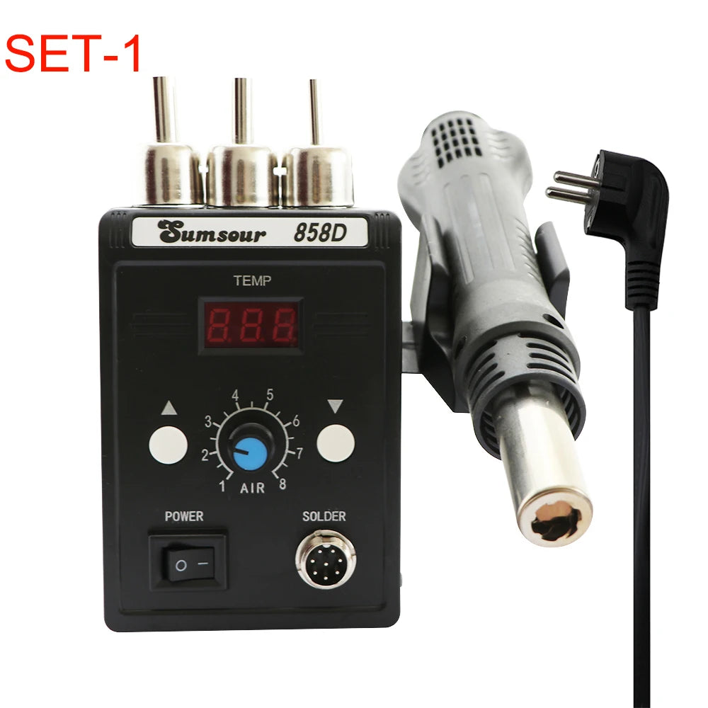 858D 700W 110V / 220V Hot Air Gun LED Digital Soldering Desoldering BGA ESD Heat Gun Solder Rework Station Welding Repair Tools