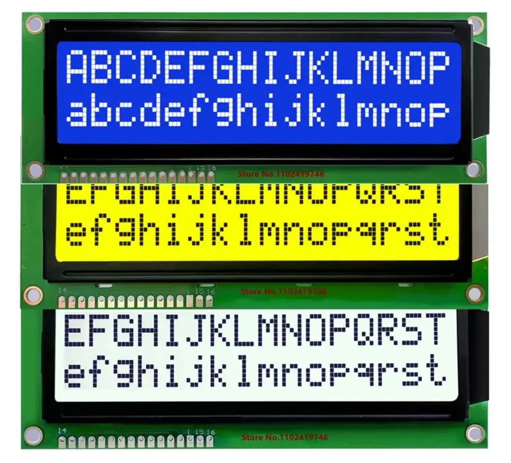 LCD1602 1602A Module Grey /Blue/Green Screen LCD IIC/I2C 16x2 Cyrillic Russian English Character Display 1602 5V