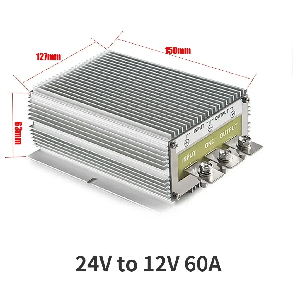 24V to 12V 1A-60A Power Converter DC Step Down 24 Volt to 12 Volt Buck Module Buck Regulator Voltage Transformer