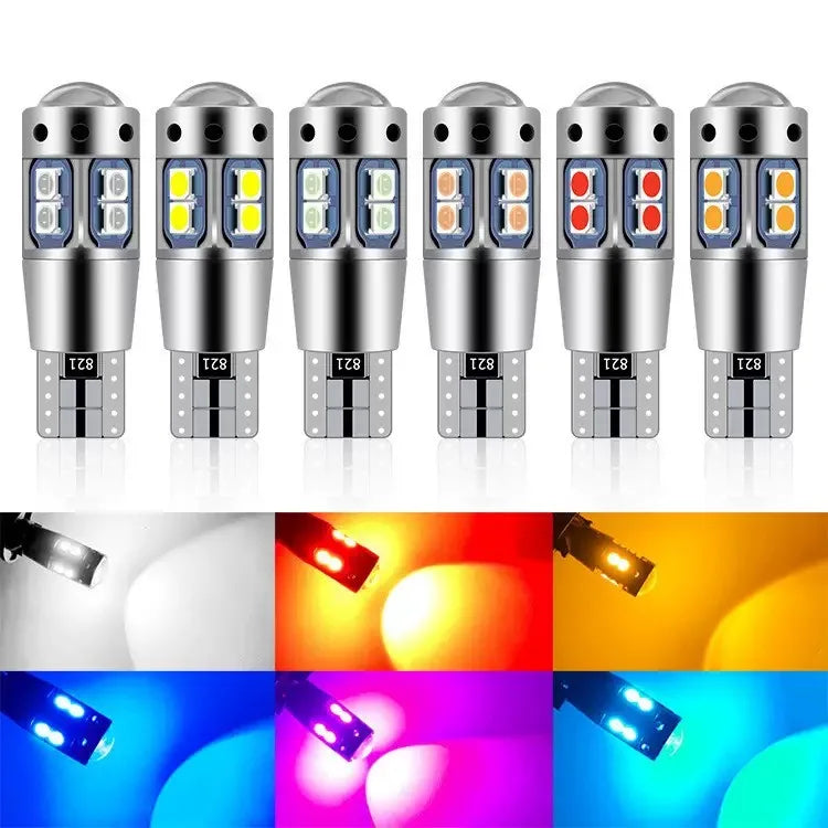 Car Interior Side Light T10 W5W 168 192 Led Tail Light 3030 10SMD 12V Auto Lamp CANBUS NO Error Car Marker Parking Bulb