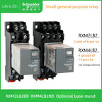 Schneider Small Intermediate Relays RXM2LB2BD RXM4LB2BD 220V DC24V Precise Control Excellent Compatibility