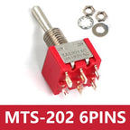 10pcs 6mm Miniature Switches Toggle Switch Single Pole Double Throw Mini Waterproof Cap Micro Switch ON-OFF-ON 6A