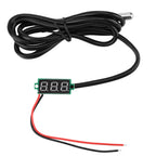 DC4-28V 0.28-inch Mini Two-Line Digital Thermometer Tester LED Display DS18B20 Waterproof Metal Probe -50 ℃~125 ℃