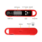 Digital Waterproof Meat Thermometer for Cooking Instant Read Food Thermometer for Grill BBQ with Accurate Temperature Display