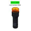 AD16-16SM 16mm buzzer 12V 24V 110V 220V 380V Flash Signal Light Red LED Active Buzzer Beep Alarm Indicator Red Green Yellow