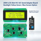 2004 LCD Display Module 20x4 Character Screen IIC I2C Interface Serial Adapter Board With Backlight Yellow Green / Blue Screen O
