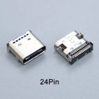 JCD 10PCS 2/6/16/24 Pin Type-C Charging Port USB-C Female Connector Charger Socket PCB Soldering SMD SMT DIY Repair Adapter