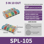 1 In Multiple Out Push-in Electrical Wire Connector Terminal Block Universal Fast Wiring Cable Connectors For Cable Connection