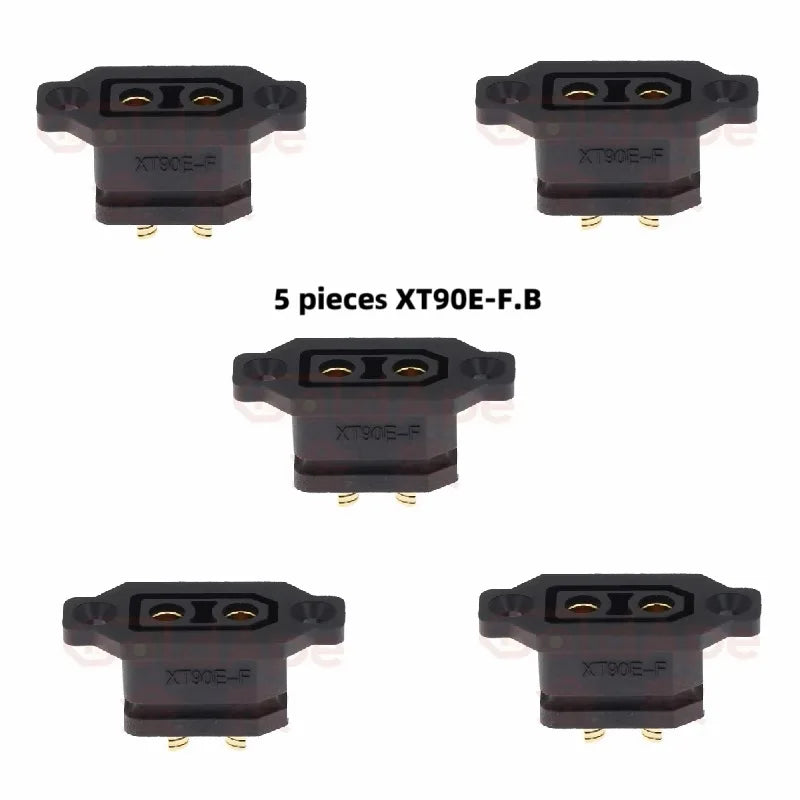Amass XT90E-F Battery Connector XT90E Female Plug Gold-plated XT90 Mountable Connector Black Socket Or XT90H-M Quickly Charge