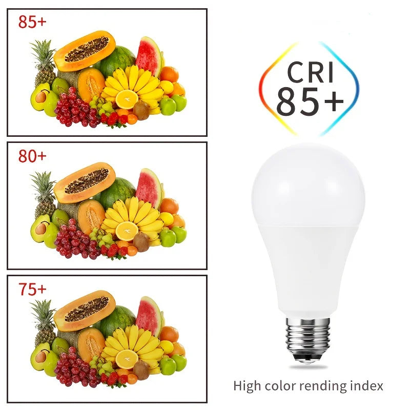 24pcs LED Bulb Lamps E27 AC220V Light Bulb Real Power 20W 18W 15W 12W 9W 6W 3W Lampada Living Room Home LED Bombilla