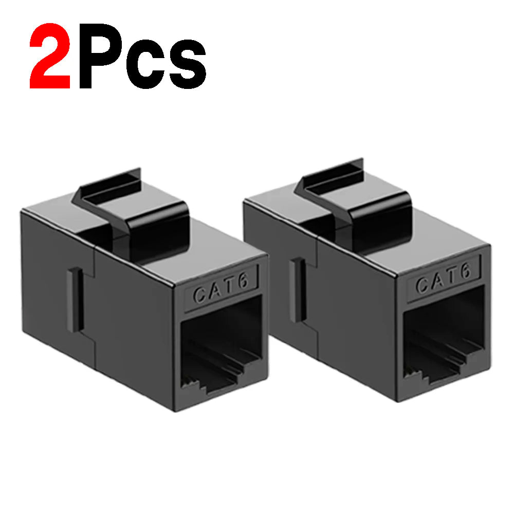 RJ45 Connector Cat 6 Ethernet Network Cable Extender Keystone Adapter 2-10pcs RJ45 Female To Female Insert CAT6 Keystone Coupler