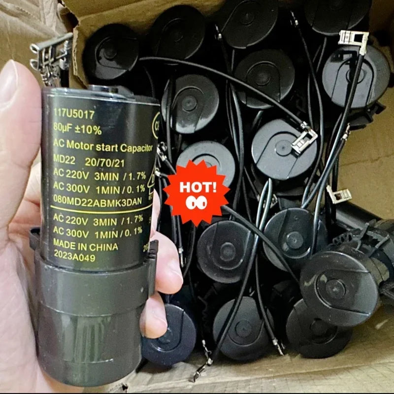 117U6019 117U5017 80UF 220V Refrigerator freezer Danfoss compressor SC15 21 SC18G Heavy hammer starter capacitor