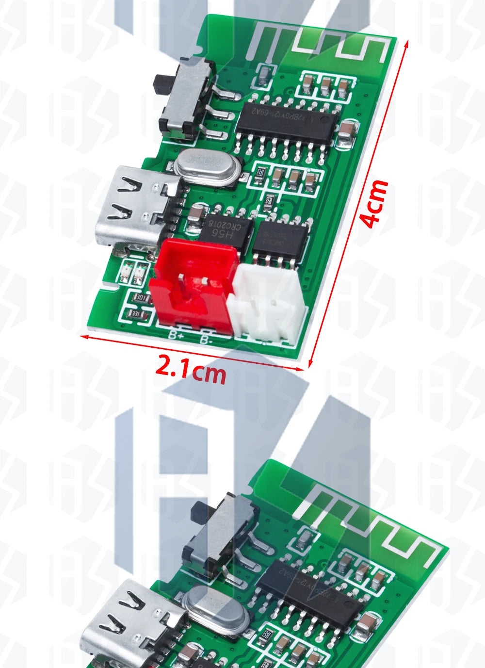 4 OHMS  3W Mono Bluetooth Power Amplifier PCBA Battery Charging Function 3.7V Lithium Battery Bluetooth Module