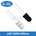 10 pairs 3mm 5mm 940nm LEDs Infrared Emitter and IR Receiver Diode for arduino
