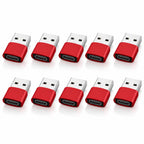 NNBILI 10Pack USB to USB C Adapter USBC Female to USB Male Super Fast Charging and OTG Converter For iPhone Xiaomi Huawei Laptop