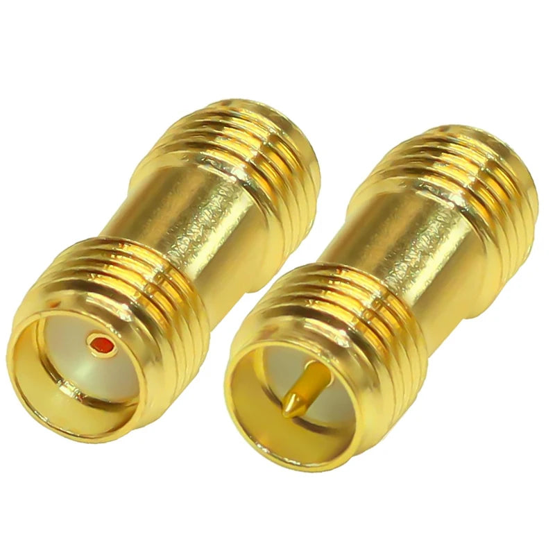 1 Piece SMA Female to RP SMA Female Adapter for Raido Antenna RP-SMA Copper RF Coaxial Connector Converter SMA-K