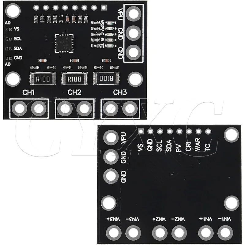 INA3221 Triple-Channel Shunt Current Voltage Monitor Sensor Low/High Side I2C Output Power Monitoring Control Module for INA219