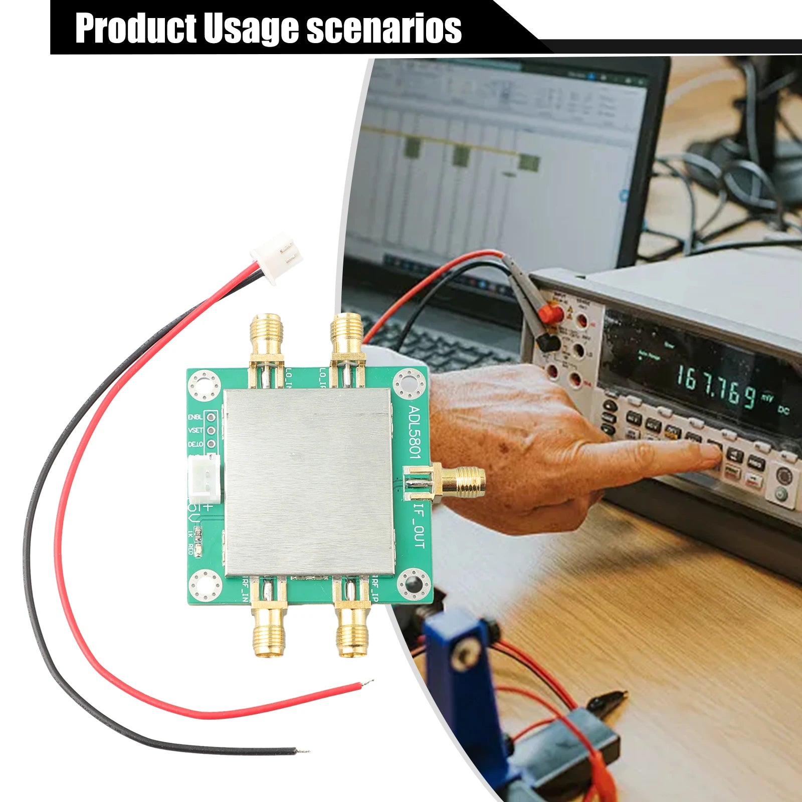 ADL5801 10MHz-6GHz Active Double Balanced RF Mixer For For Frequency Conversion Cellular Base Station Instrumentation With Cable