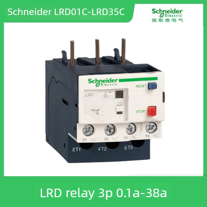 Schneider Electric AC Contactor LRD Thermal Overload Relay Compatible with LC1D Contactor Overload and Phase Loss Protection