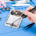 JCD Digital Soldering Iron Set Kit 80W with ON/OFF Switch Adjustable Temperature LCD Welding Tools Ceramic Heater Soldering Tips