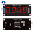 TM1637 LED Display Module for Arduino 4 Digit 7 Segment 0.56 inch Time Clock Indicator Tube Module Red Blue Green Yellow White