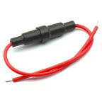 5Pcs 5x20 6x30mm Glass Tube Fuse Holder Screw Type with 22/20AWG Wire Cable 250V Fuse Box