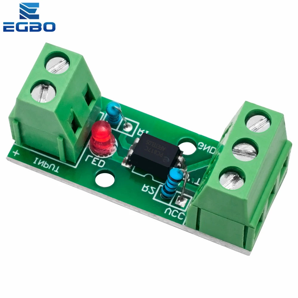 1~20PCS 1 Channel Way Optocoupler Isolation Module PC817 3V-5V 12V 24V Photoelectric Isolator Rail Holder PLC Drive Motor Board
