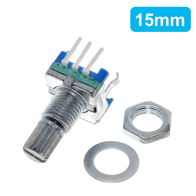 TZT 1/5/10PCS Plum handle 15mm 20mm rotary encoder coding switch / EC11 / digital potentiometer with switch 5 Pin