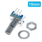 TZT 1/5/10PCS Plum handle 15mm 20mm rotary encoder coding switch / EC11 / digital potentiometer with switch 5 Pin