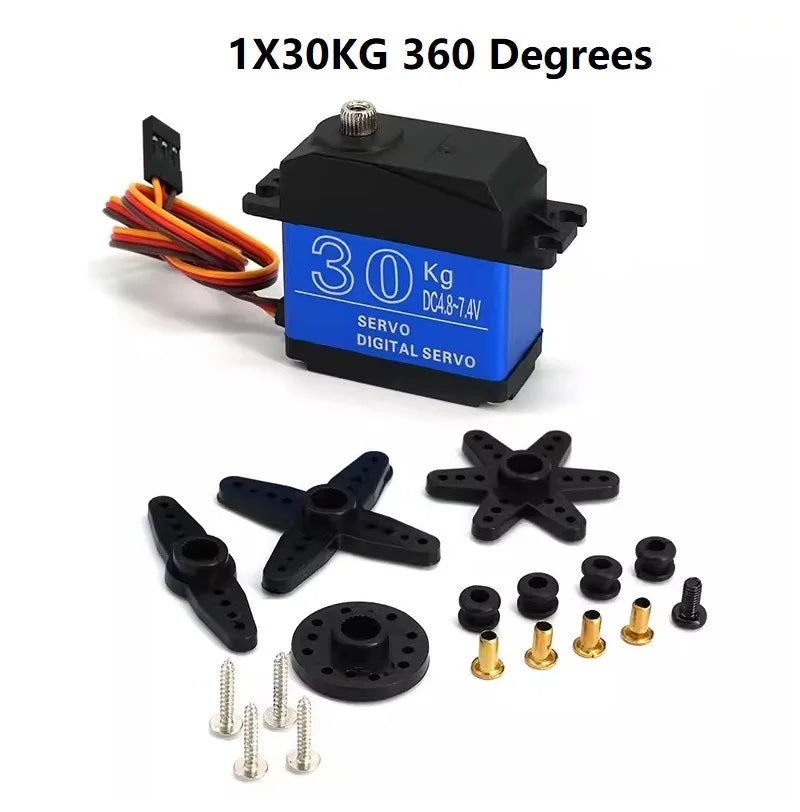 High-Torque Waterproof Servo 20KG 25KG 30KG 35KG 180 270 Degree Digital Copper Gear/Steel Gear Servo, For Robot Arm DIY