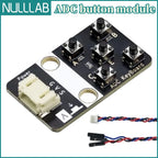 ADC Analog Key Module Reads Five Buttons via Single Pin, Building Block Casing & PH2.0 Interface, Compatible with Arduino ESP32