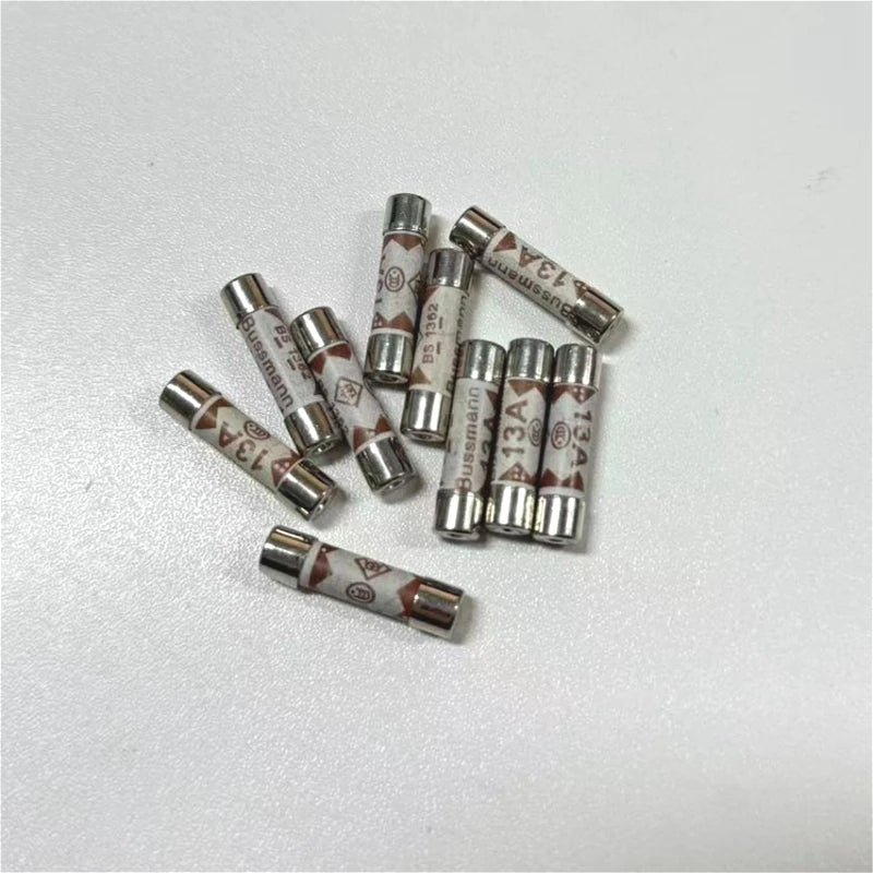 10Pcs BS1362 British Plug Fuse 3A 5A 10A 13A 2A 1A 20A 15A 6X25 Ceramic Tube Fuse British Domestic House Hold Mains Plug  Cartri