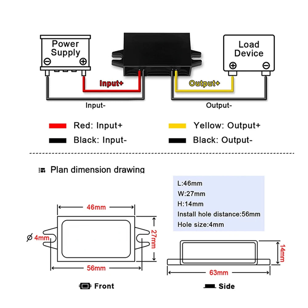 15W 12V 24V to 5V 3A DC-DC Step Down Buck Converter Regulator Power Supply Module Mini USB Micro USB Male Female Type-C Adapter
