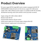 DC 5-80V ESP8266 WIFI Single Relay MOS Switch Control Module ESP-12F Development Board with Micro USB Interface