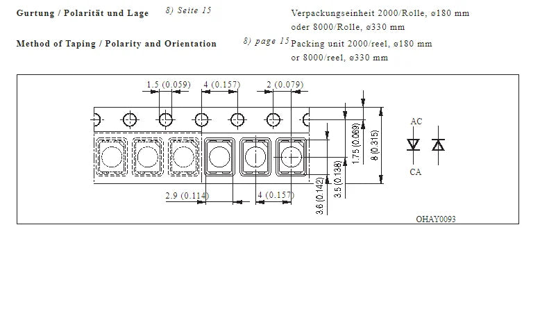 50PCS 3528 Amber+Yellow PLCC-4 Reverse Pole , 617nm+587nm , 50mA 2V 0.1w Bicolor SMD LED  LAYT67F LAY T67F