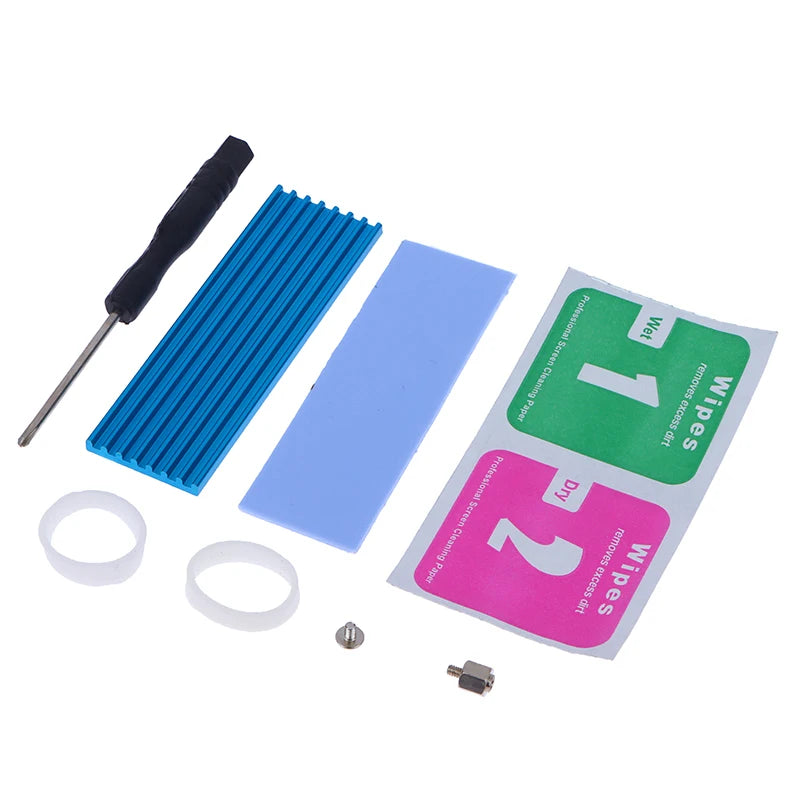1set M.2 SSD Heat Sink NVME NGFF M.2 2280 Solid State Hard Disk Aluminum Heatsink Cooler Radiator Thermal Cooling Pad For PC