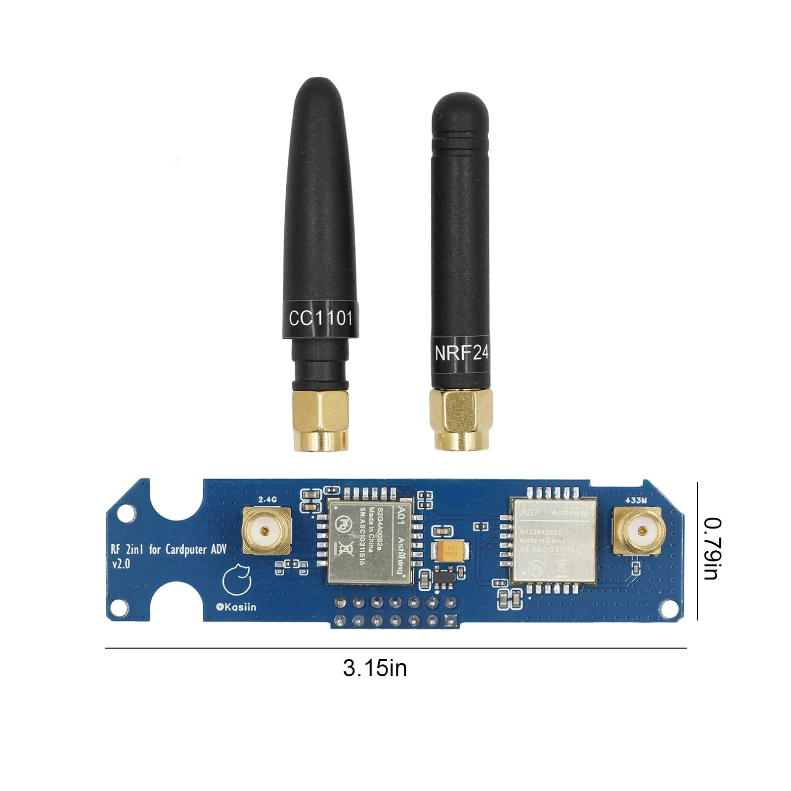 For M5stack Cardputer NRF24& CC1101 Dual-Bands Board with Antennas Enhanced Antenna Stability Tool