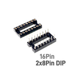 5/50 Pcs 2.54MM Pitch SMD DIP IC Socket Contact Clip Surface Mount Machined Receptacle 4 6 8 10 12 14 16 18 20 24 Pin Row 7.62mm