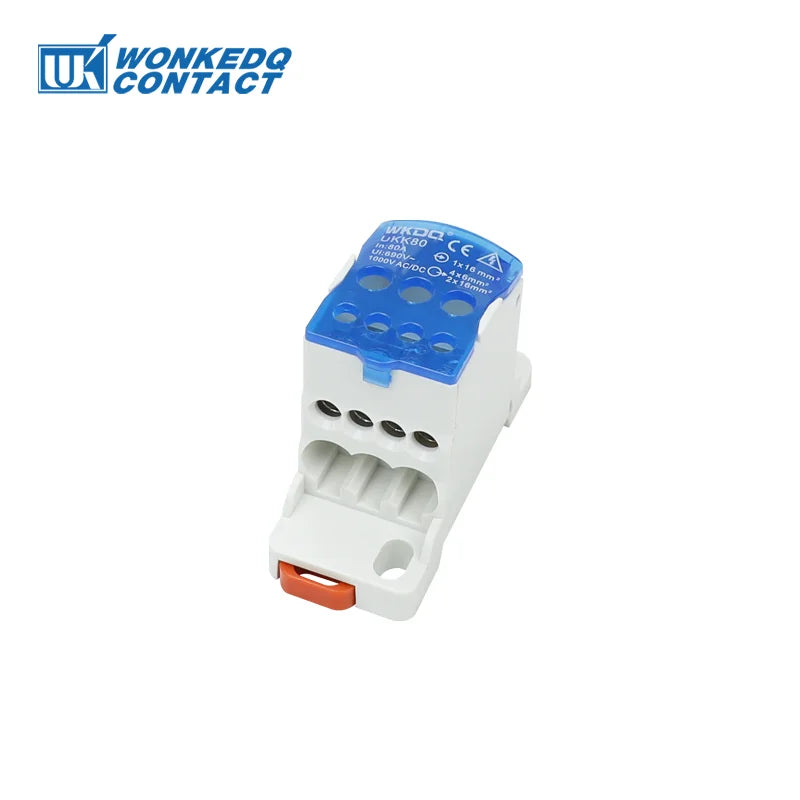 UKK Distribution Box One In Several Out Power Electrical Connector Junction Din Rail Terminal Block UKK80A/125A/160A/250A/400A