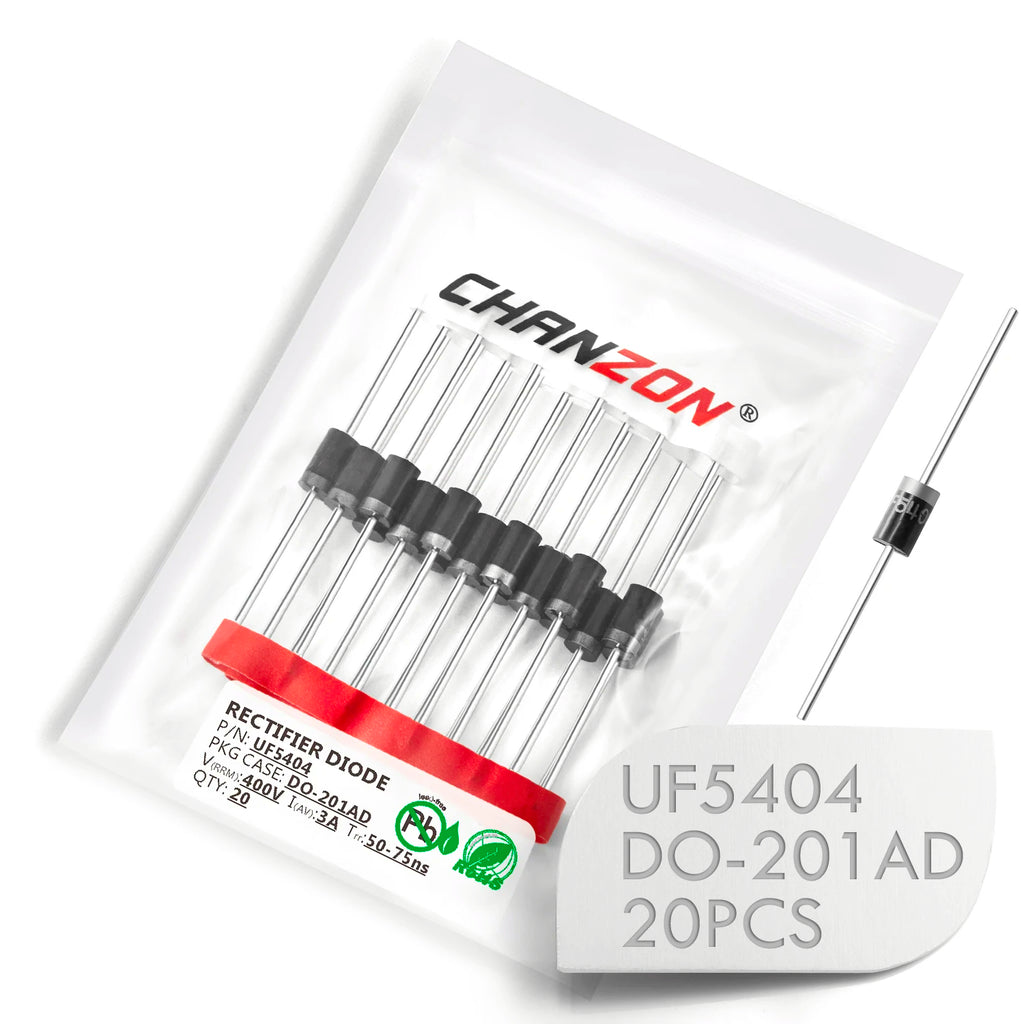6 Values 100% Original Ultra Fast Recovery Rectifier Diode UF4004 UF4005 UF4007 UF5402 UF5404 UF5408 DO-41 DO-201AD Axial Diodes
