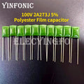 50Pcs/200Pcs Mylar Film Capacitor 100V 2A273J 27nF 2A273 5% Polyester Film capacitor