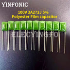 50Pcs/200Pcs Mylar Film Capacitor 100V 2A273J 27nF 2A273 5% Polyester Film capacitor