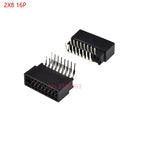 5pcs Right Angle Edge Card Connector Slot 2.54 mm Pitch 8/10/12/16/18/20/28/30/36/40/50/60/72/80/98 Pin PCB Gold Finger Socket