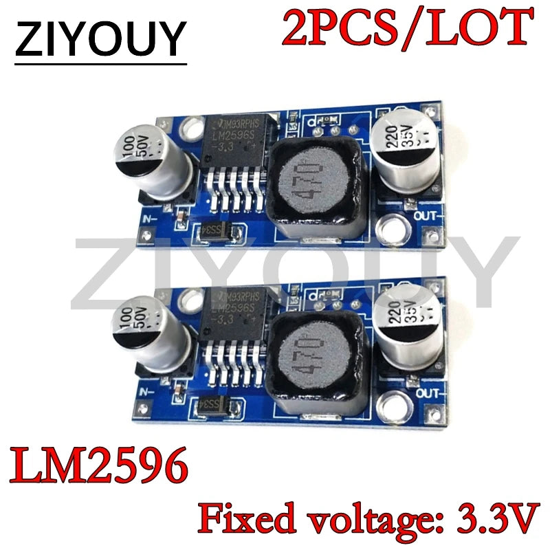 2/5PCS LM2596 LM2596S DC Buck Converter 3.0-40V To 1.5-35V Power Supply Step Down Module Fixed 3.3V,5.0V,12V DC to DC