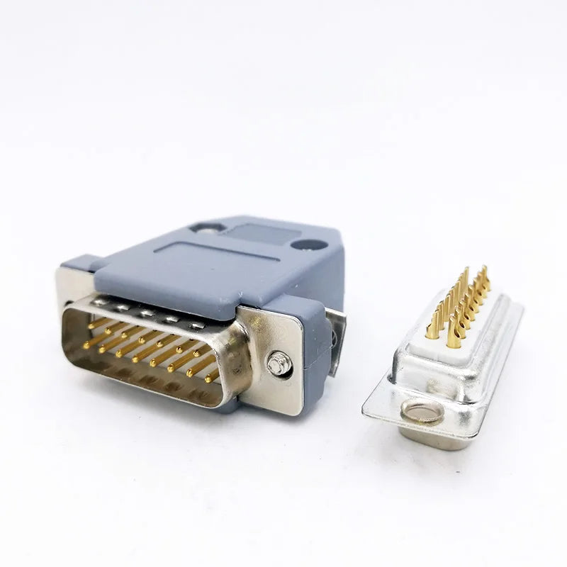 10PCS DB9 Adapter Connector Core RS232 Serial COM Plug Connectors Hole/pin DB15 Female Male Port Socket D Sub DP9 Plastic Case