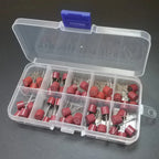 50Pcs/box 382 Circular Plastic Fuses Assortment Kit, 9 Values (0.5A-10A) Cylindrical Electrical Fuse Set for TV PCB Repair