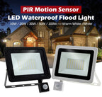 LED PIR Motion Sensor Floodlight Outdoor Wall Light White Light 100W 50W 30W 20W 10W IP66 Waterproof LED Spotlight For Garden