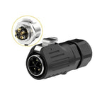 EW-LP24 Solderless Power Aviation Connector Waterproof Adapter Screw Lock Charger M24 2 3 4 5 Pin Male Plug Female Socket IP68