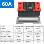 LCTC Solid State Relay 10A25A40A60A80A100A120A DIN Installation DC to AC AC to AC DC to DC Single-phase SSR With Radiator