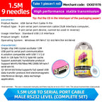 1PCS USB to Serial Port 9-Pin Data Cable HL-340 Chip to RS232 Converter Male Female USB2.0 to DB9 Interface Conversion Cable